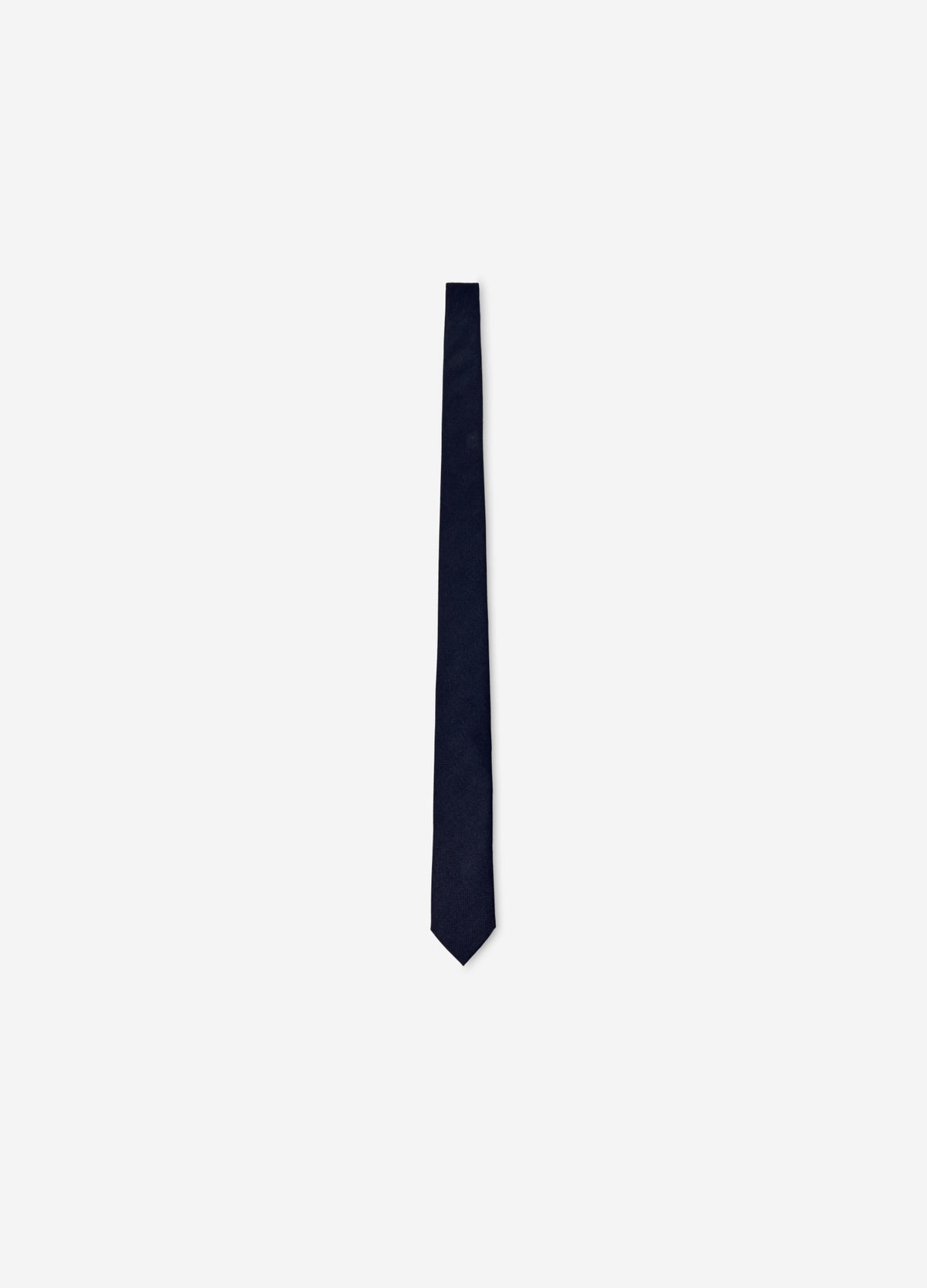 Textured Twill Wool Tie Navy