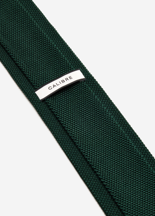 Silk Knitted Tie Green