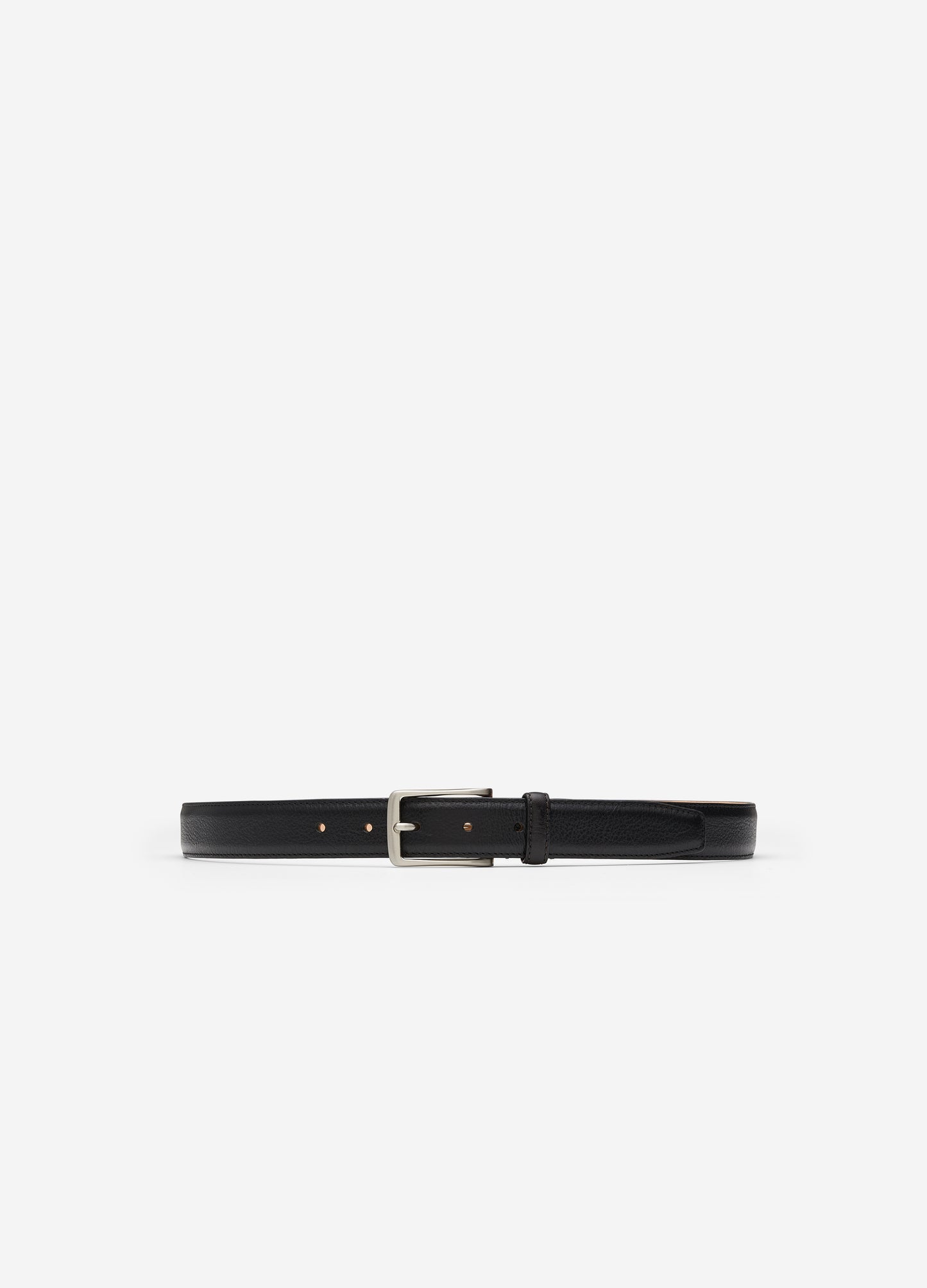 Stitched Leather Belt Black