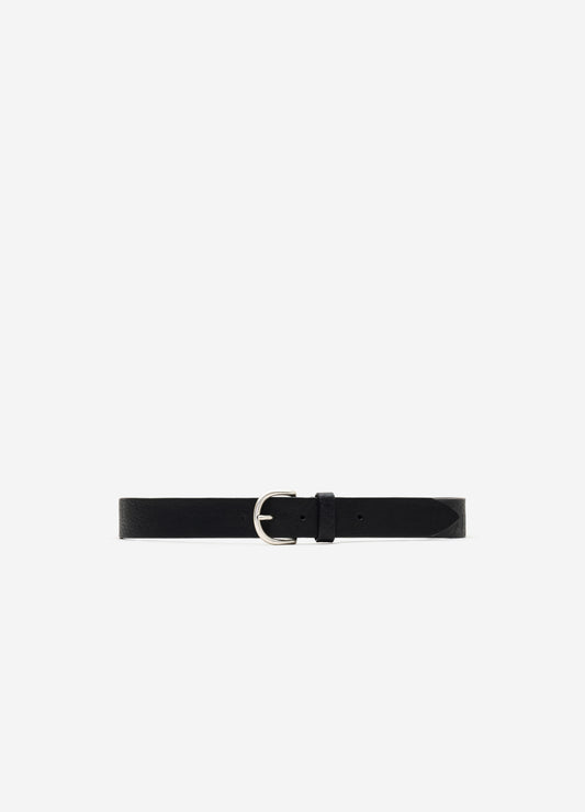 Leather Rivet Belt Black