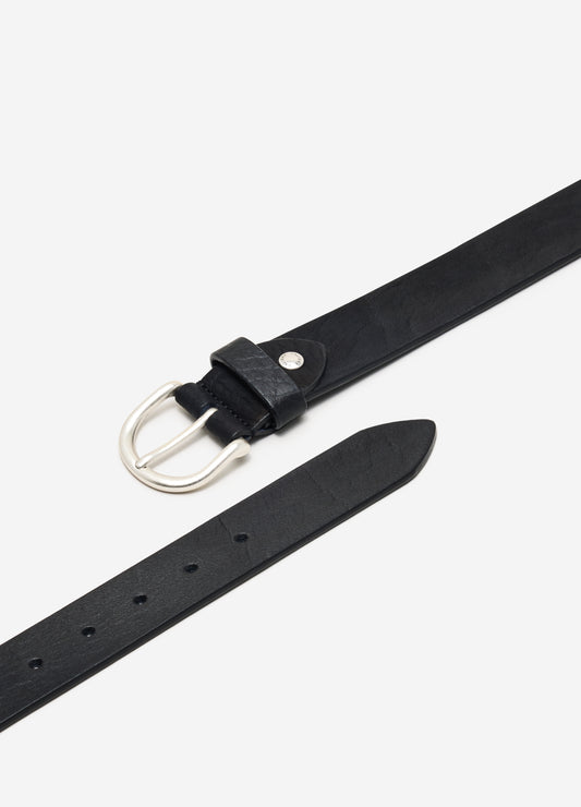 Leather Rivet Belt Black