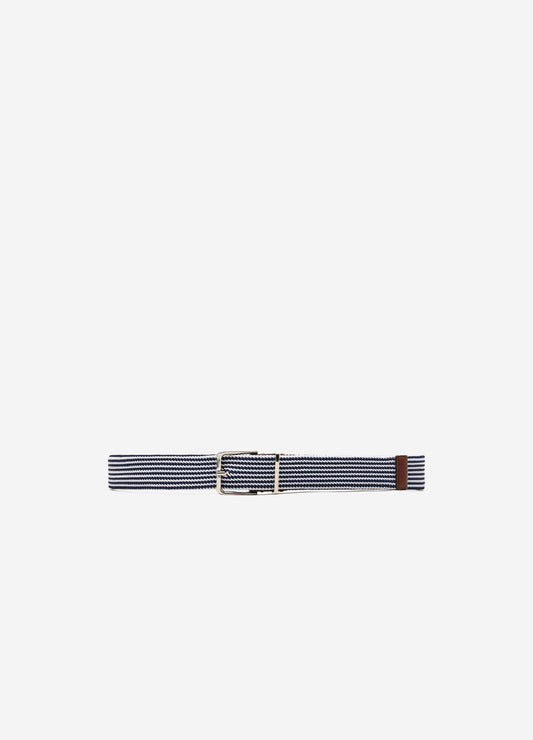 Stripe Elastic Belt Navy Combo