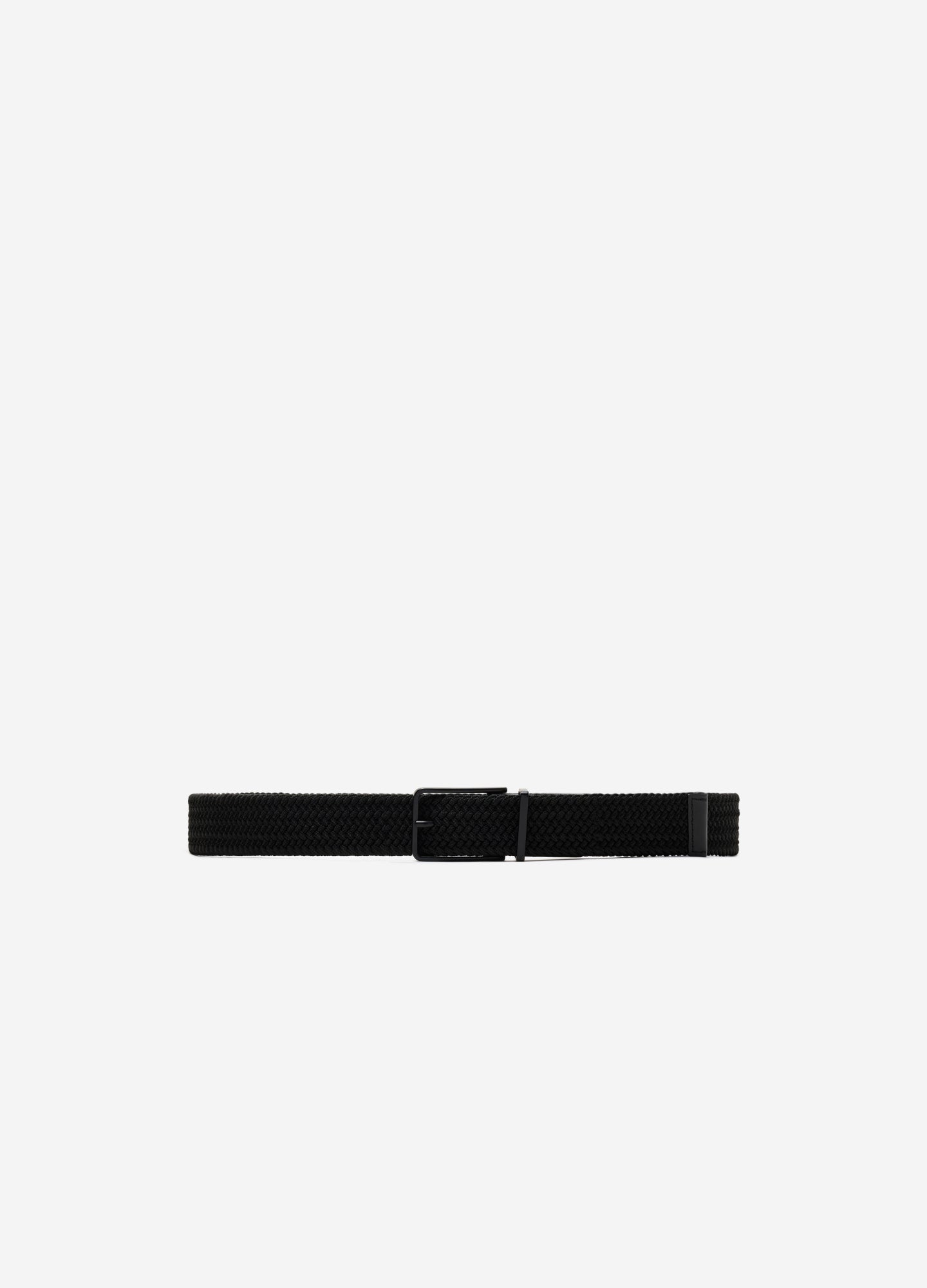 Braided Elastic Belt Black