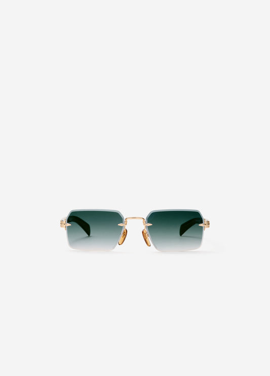 David Beckham Rectangle Geometric Sunglasses Green Combo