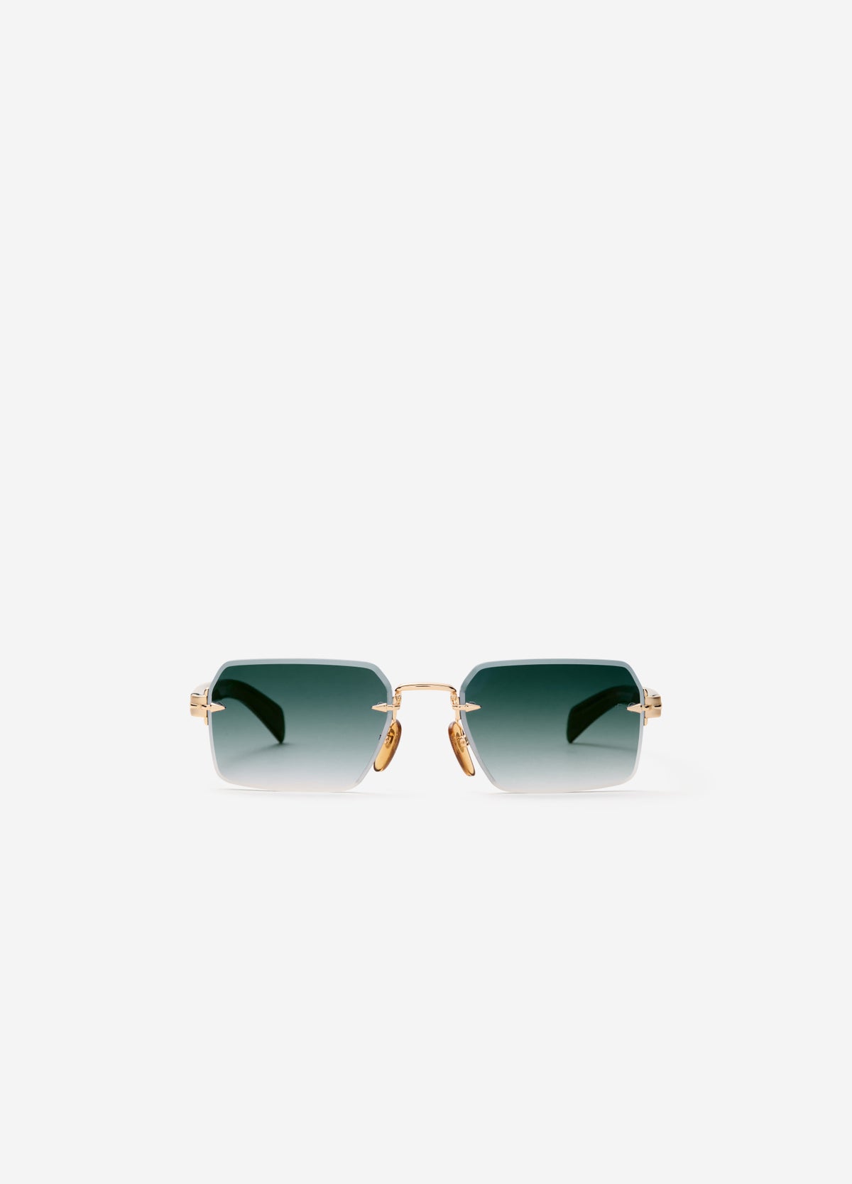 David Beckham Rectangle Geometric Sunglasses Green Combo
