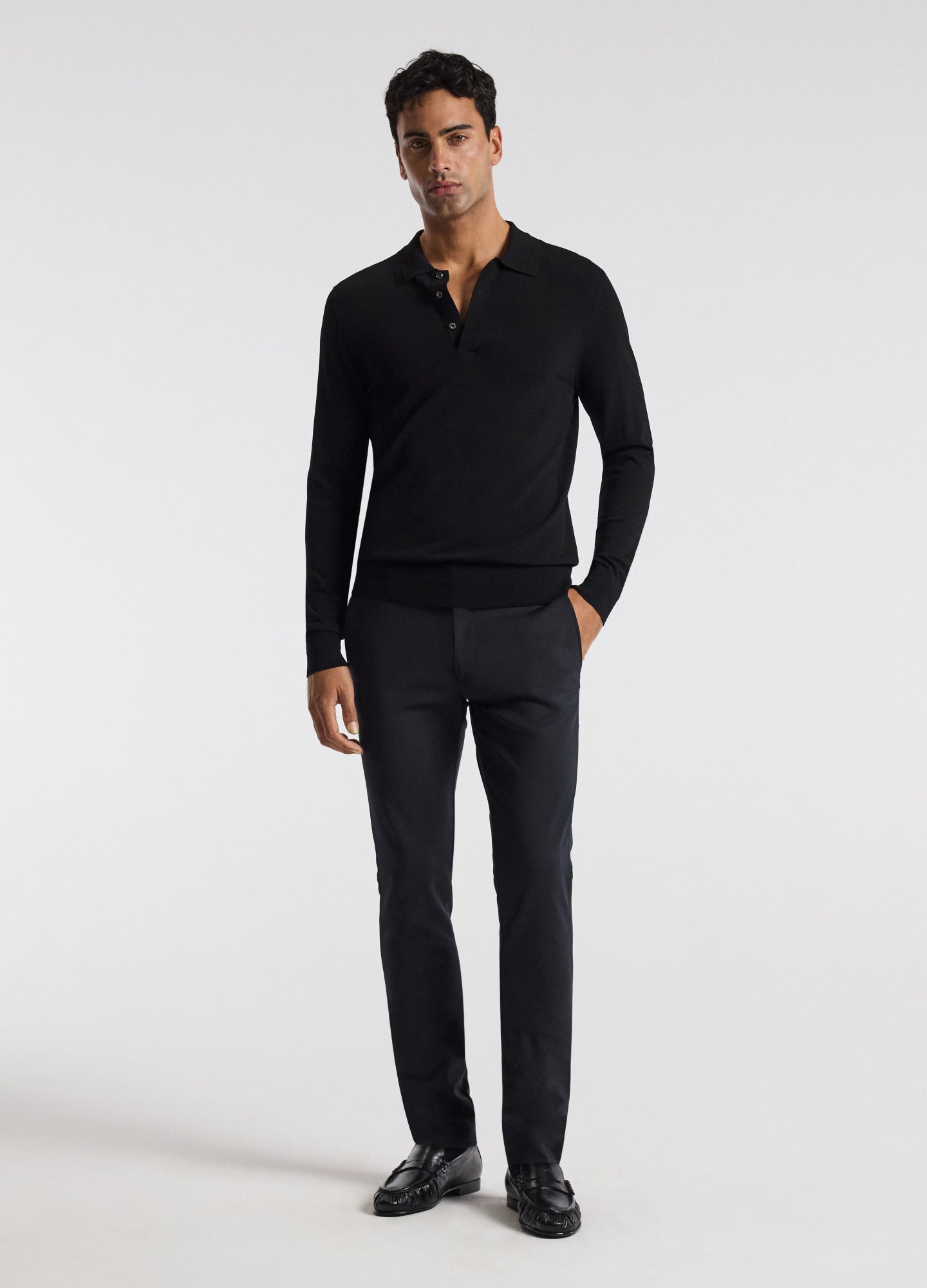 Tech Cotton Stretch Slim Pant Black