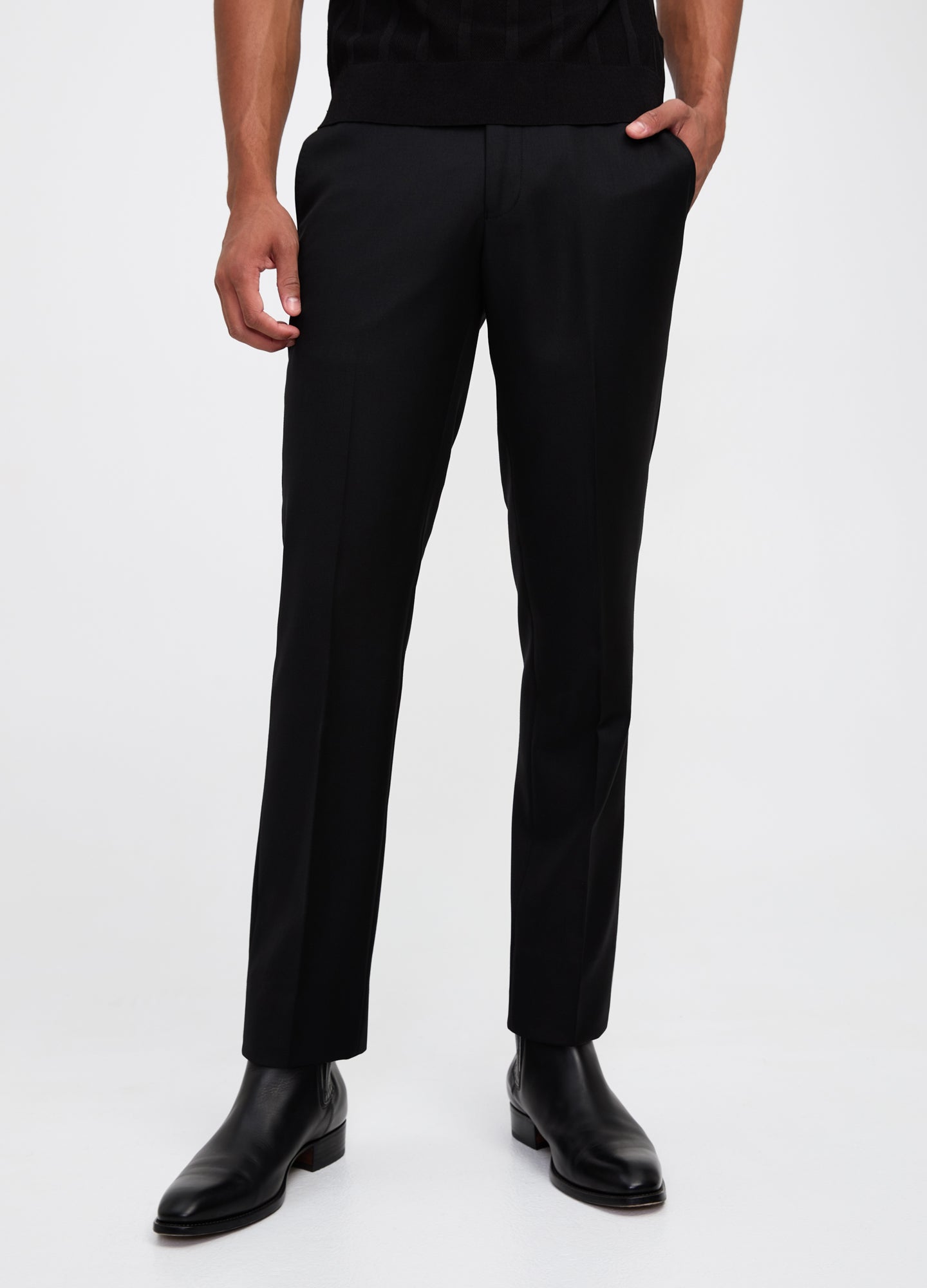 Tech Cotton Stretch Slim Pant Black