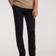 Slim Stretch Mercerised Cotton Pants Black