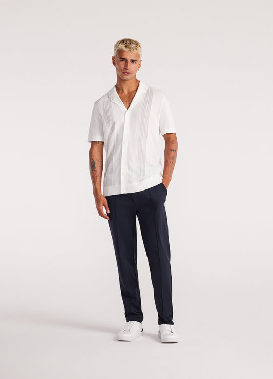 Performance Pintucked Pants Navy
