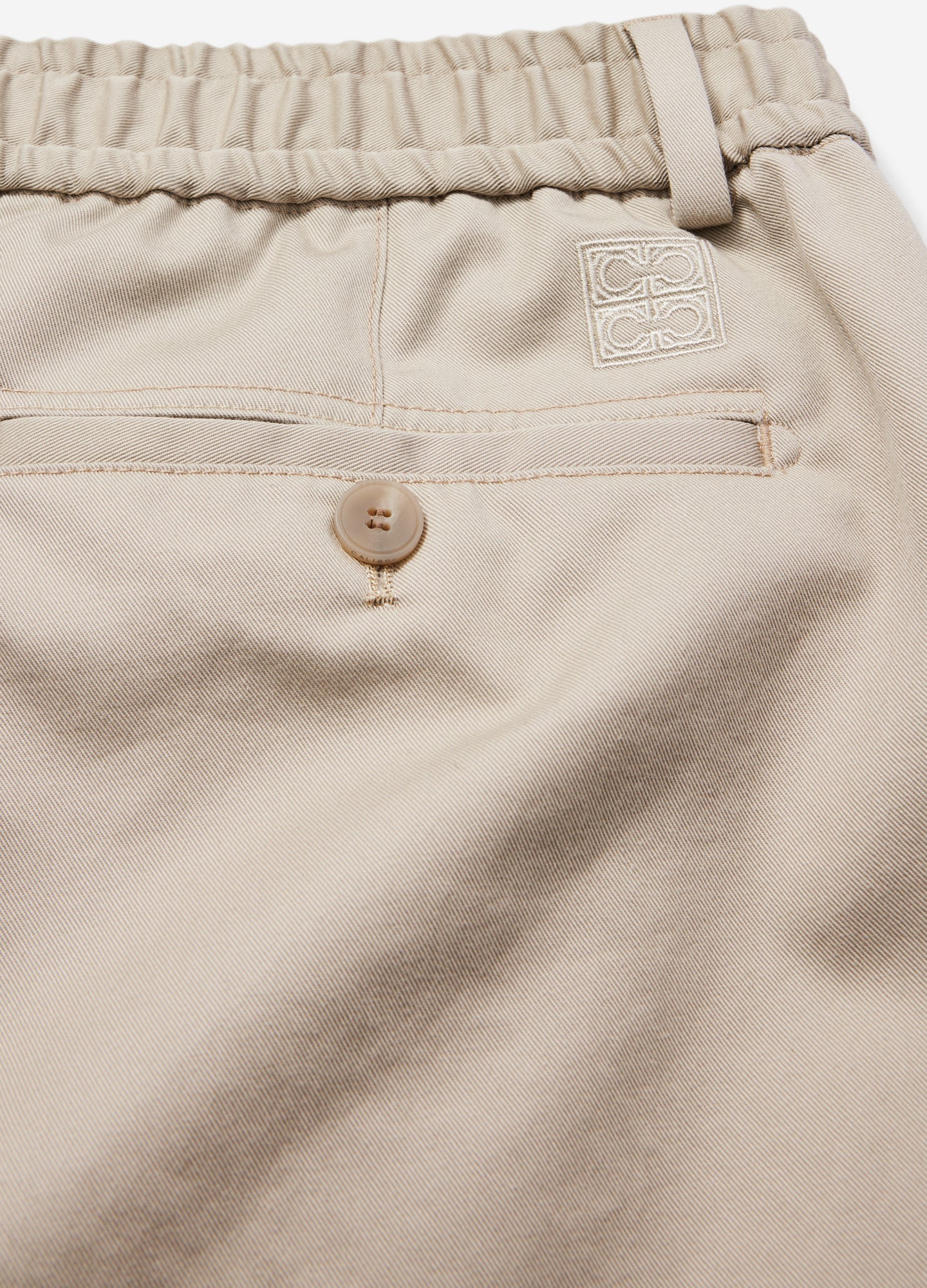 Soft Twill Elastic Waist Pants Fawn