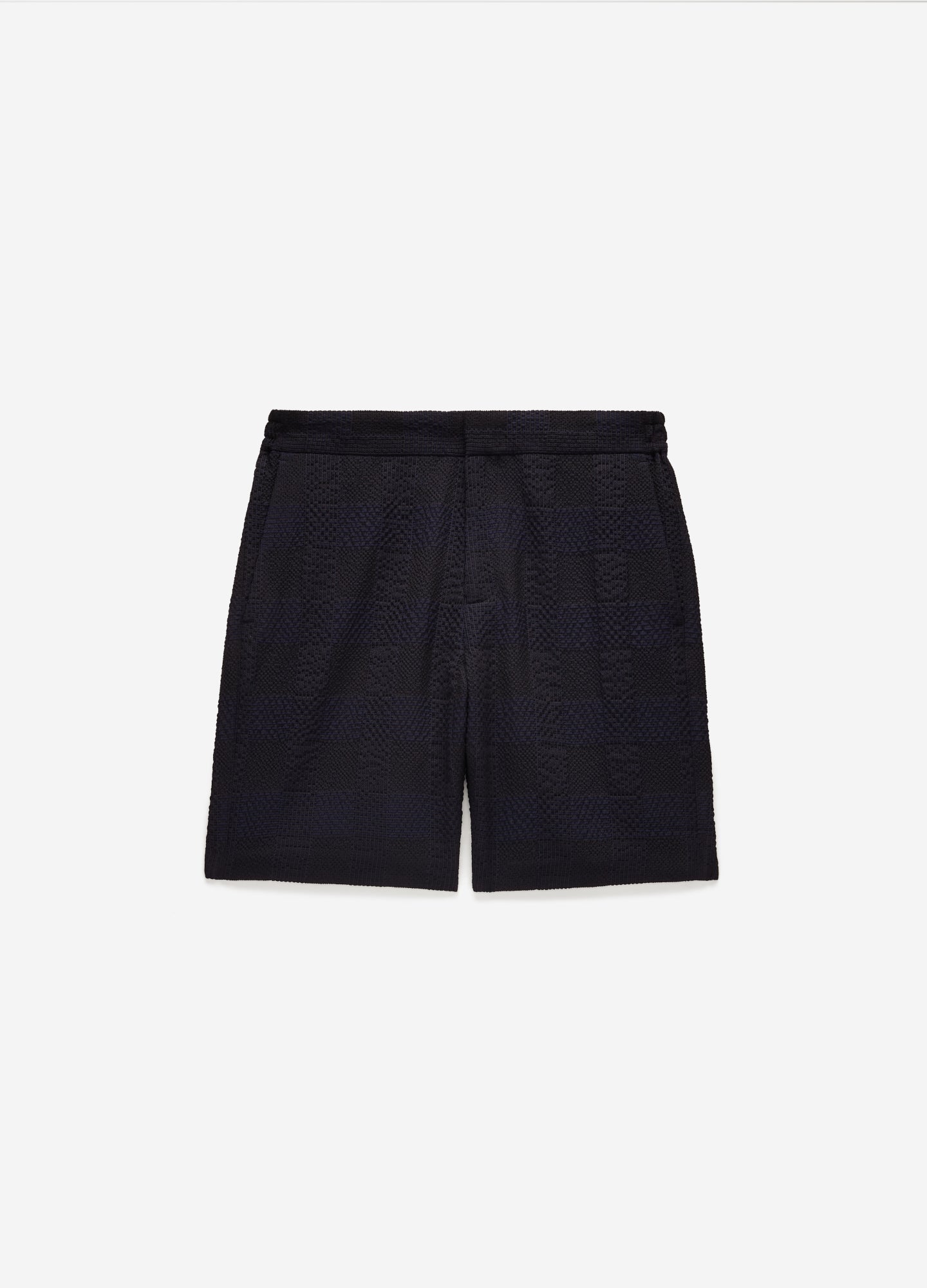 Seersucker Check Shorts Navy