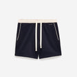 Woven Waistband Knit Shorts Navy