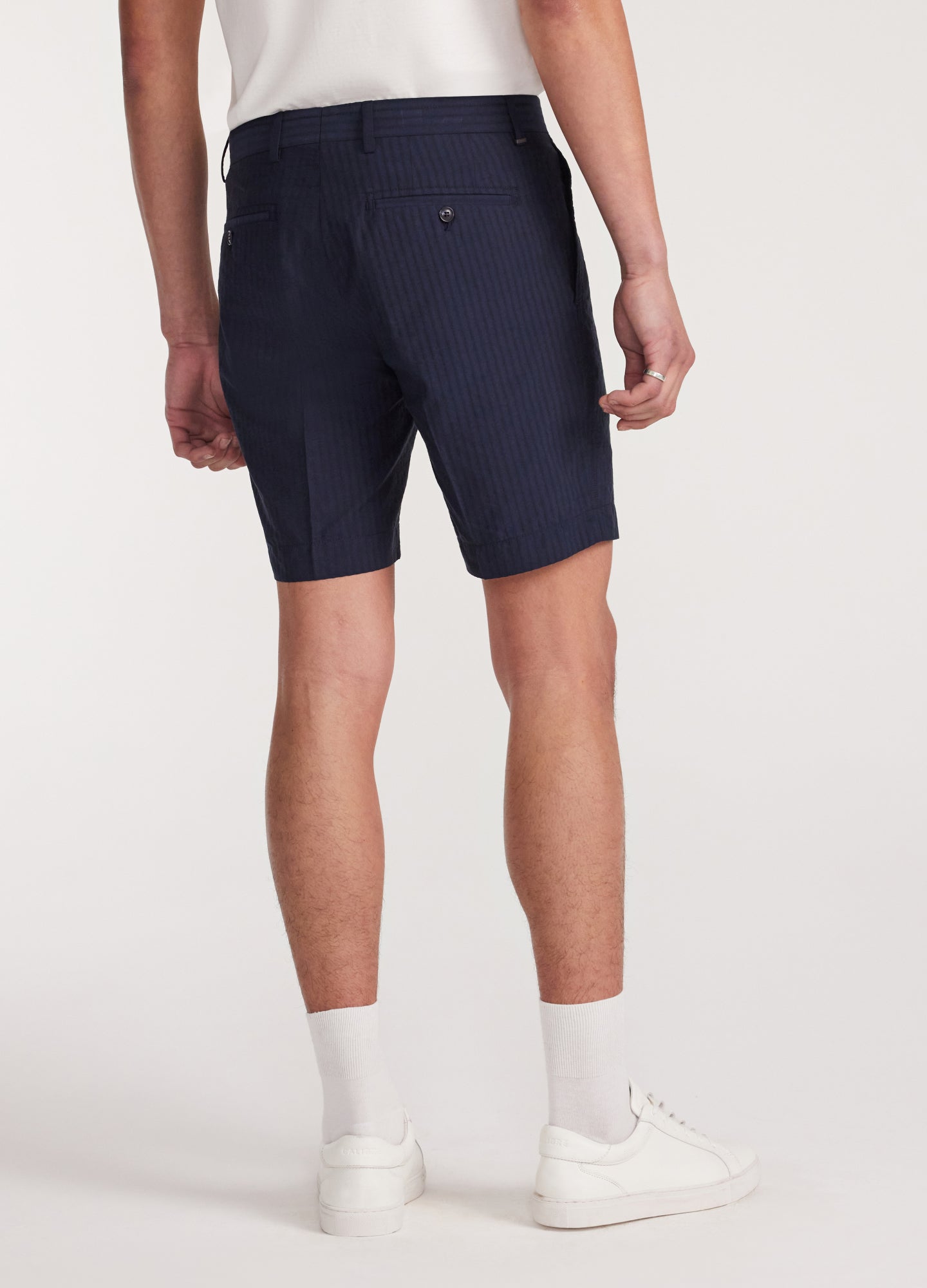 Soft Seersucker Shorts Navy