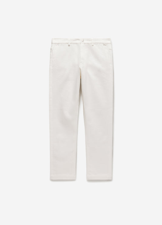 Slim Tapered Denim Pants Off White