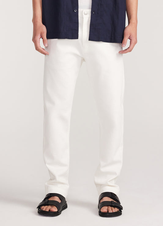 Slim Tapered Denim Pants Off White