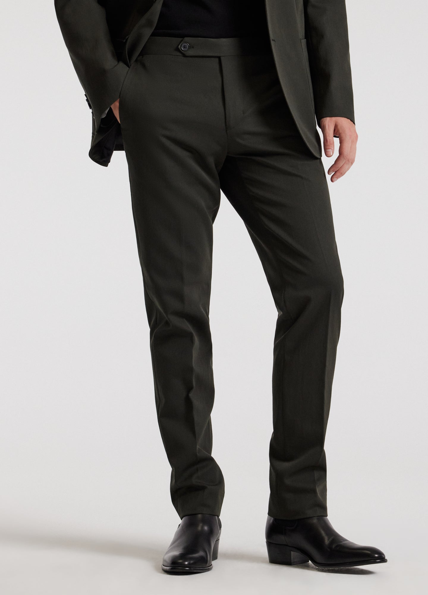 Tech Wool Dress Pants Dark Green