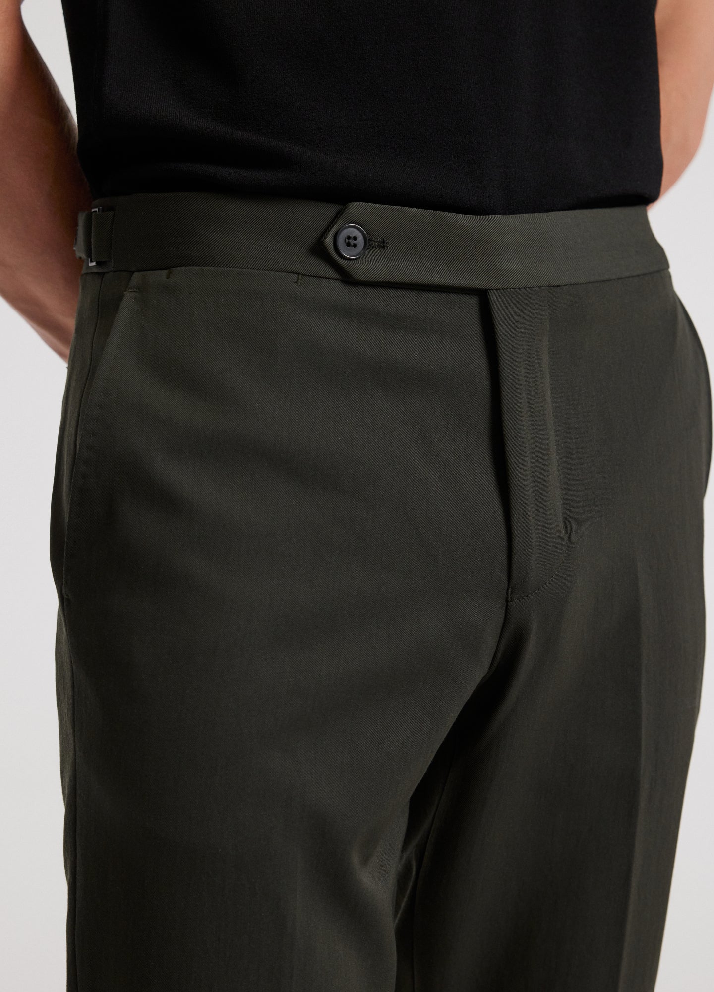 Tech Wool Dress Pants Dark Green