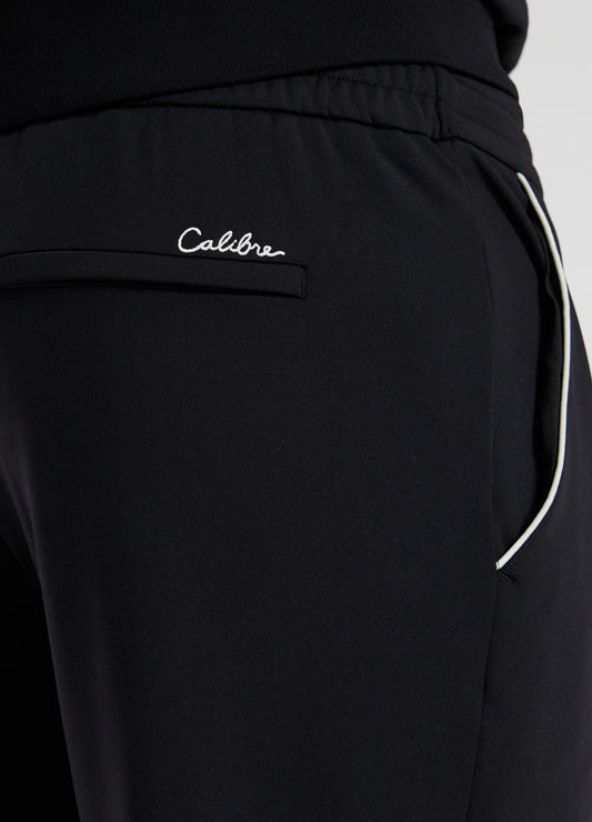 Contrast Jersey Track Pants Black