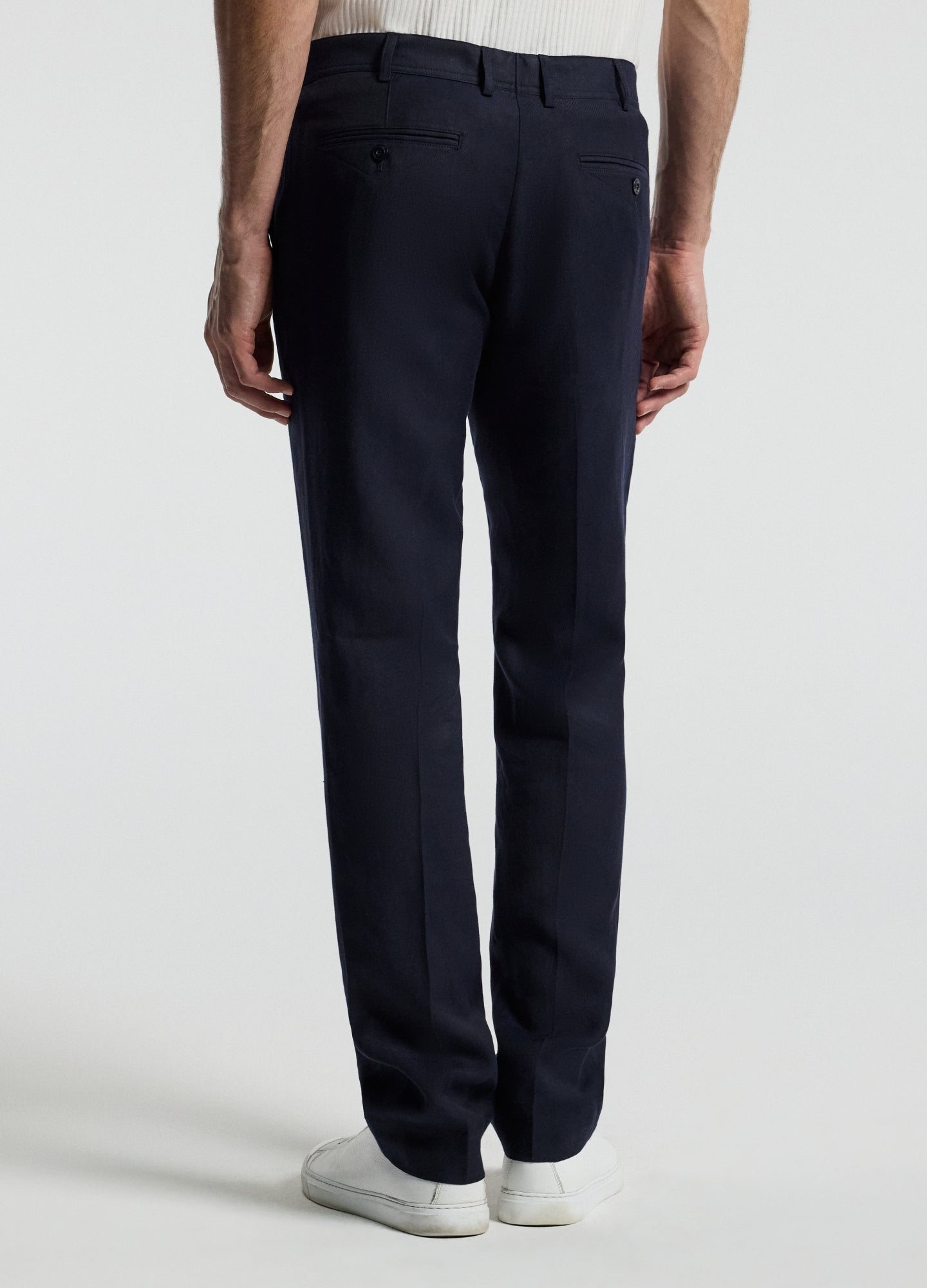 Linen Blend Pants Navy