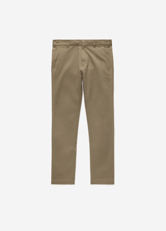 Slim Cotton Lyocell Chino Pants Walnut
