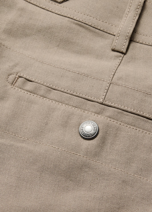 Linen Cotton Crepe Shorts Walnut