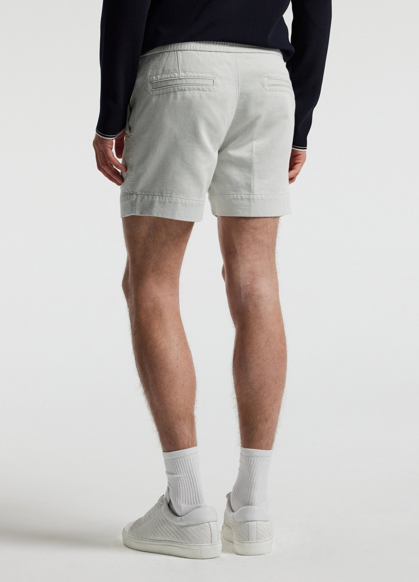 Dobby Denim Shorts Almond