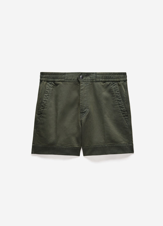 Dobby Denim Shorts Khaki