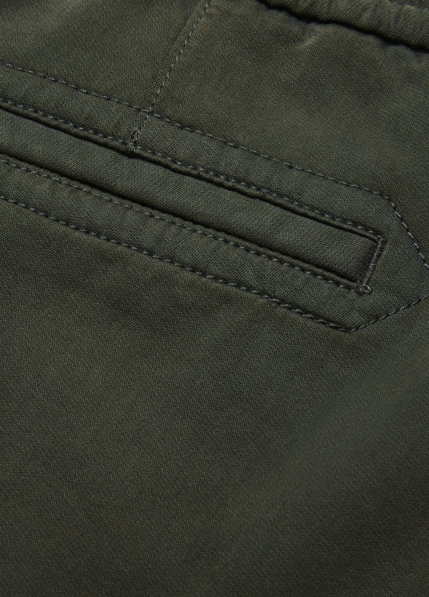 Dobby Denim Shorts Khaki