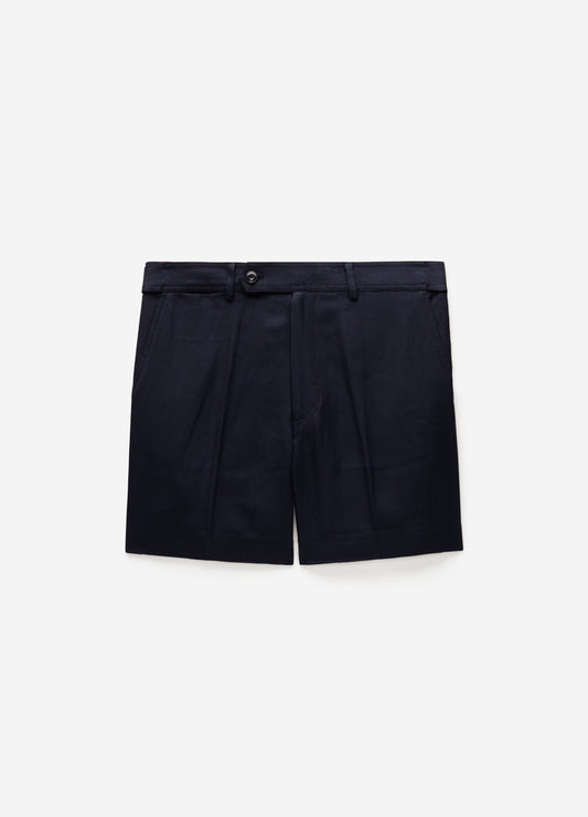 Linen Blend Shorts Navy