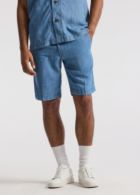 Fluid Denim Shorts Blue