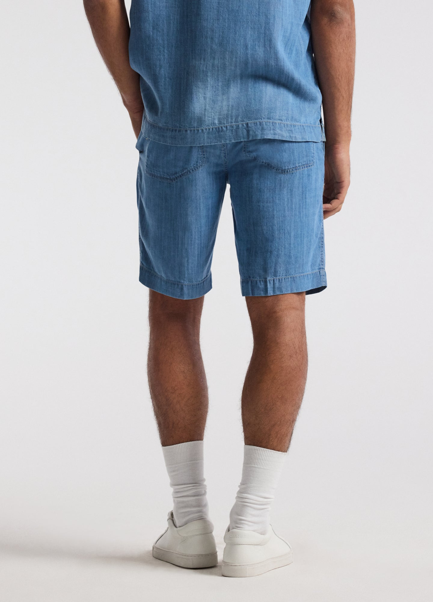 Fluid Denim Shorts Blue