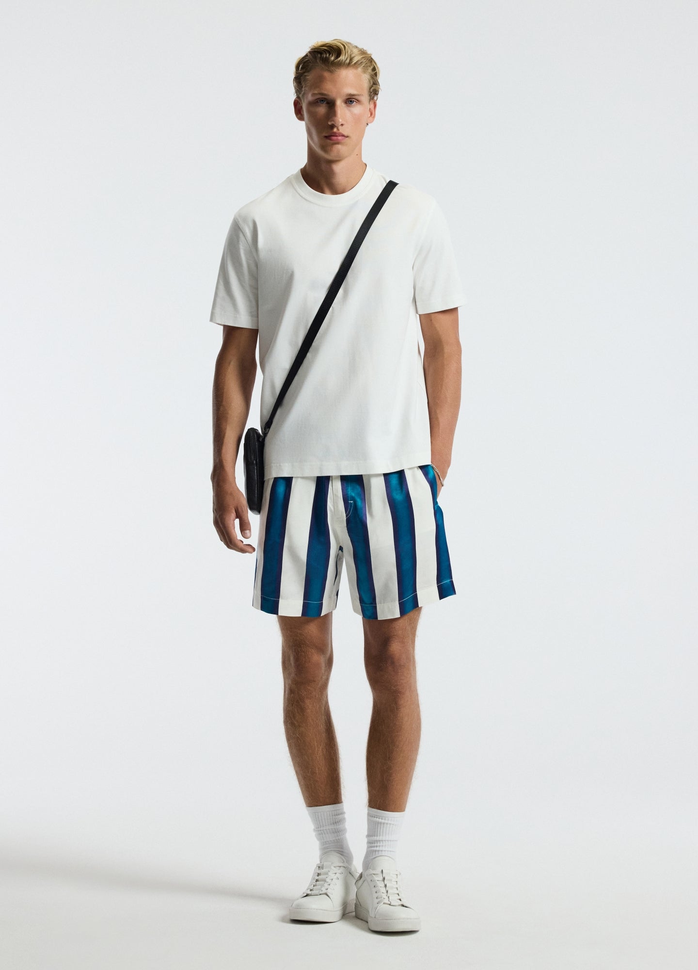 Ombre Stripe Shorts Pacific