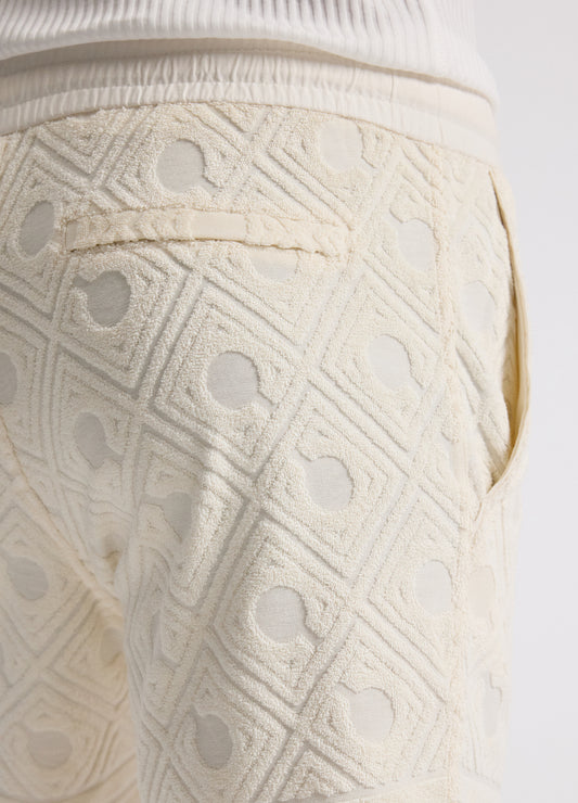 Plush Terry Logo Shorts Ivory