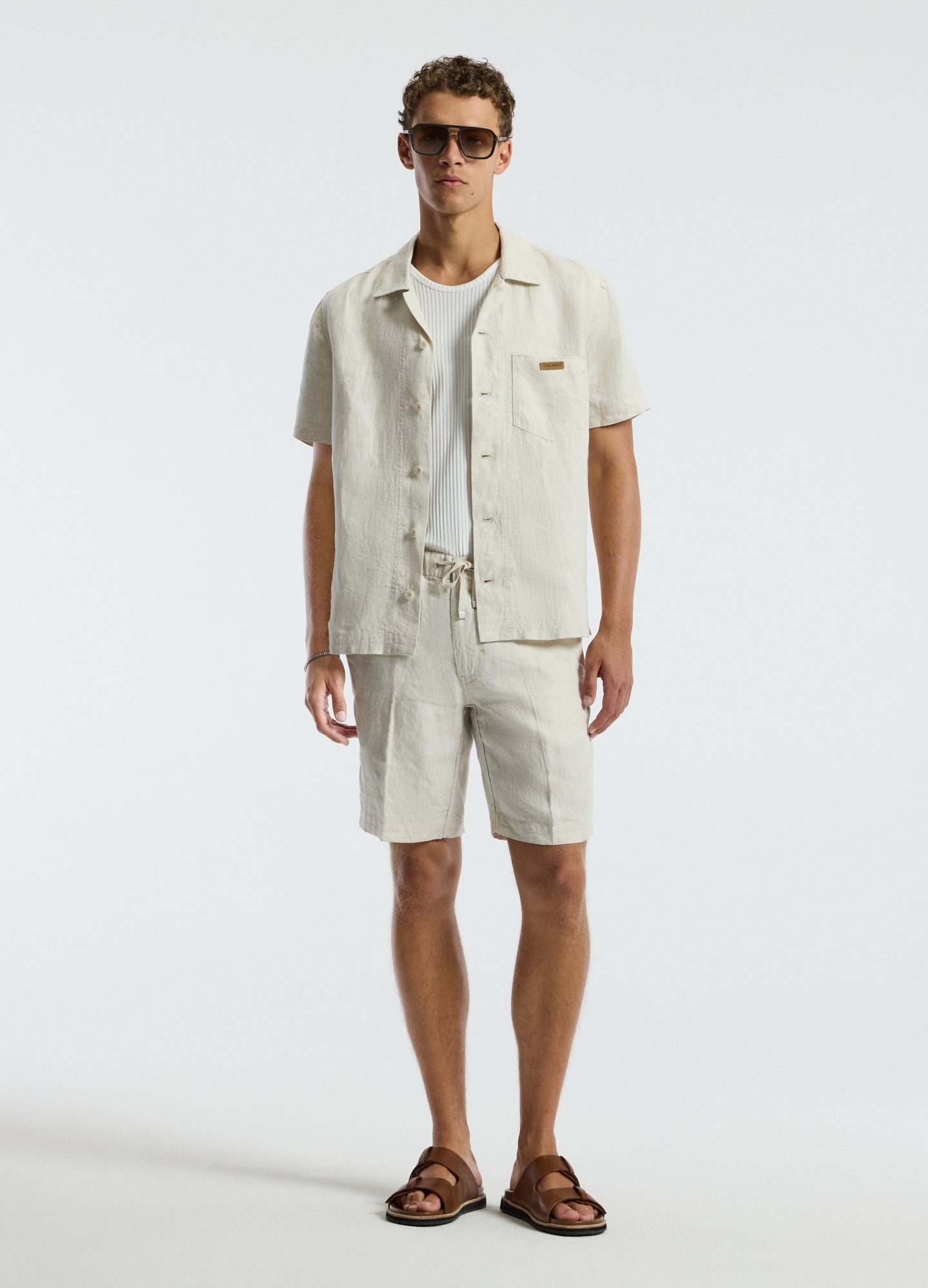 Washed Linen Shorts Natural