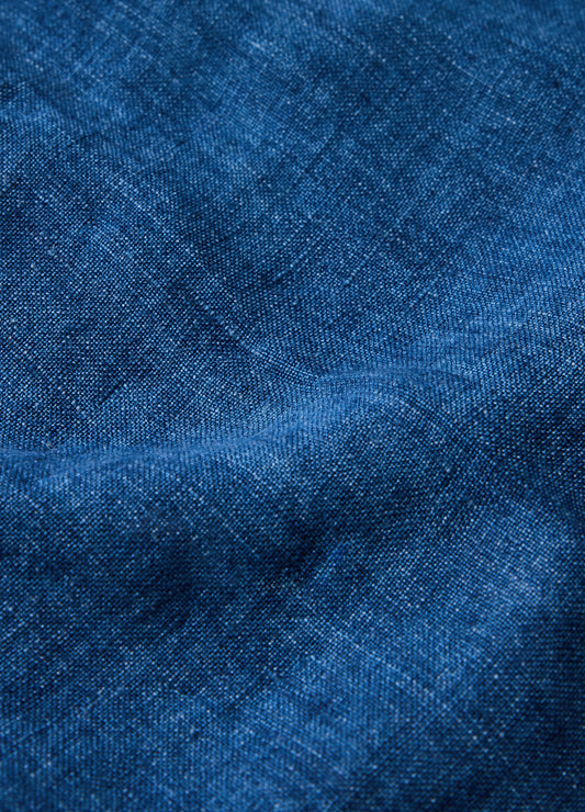 Washed Linen Shorts Indigo
