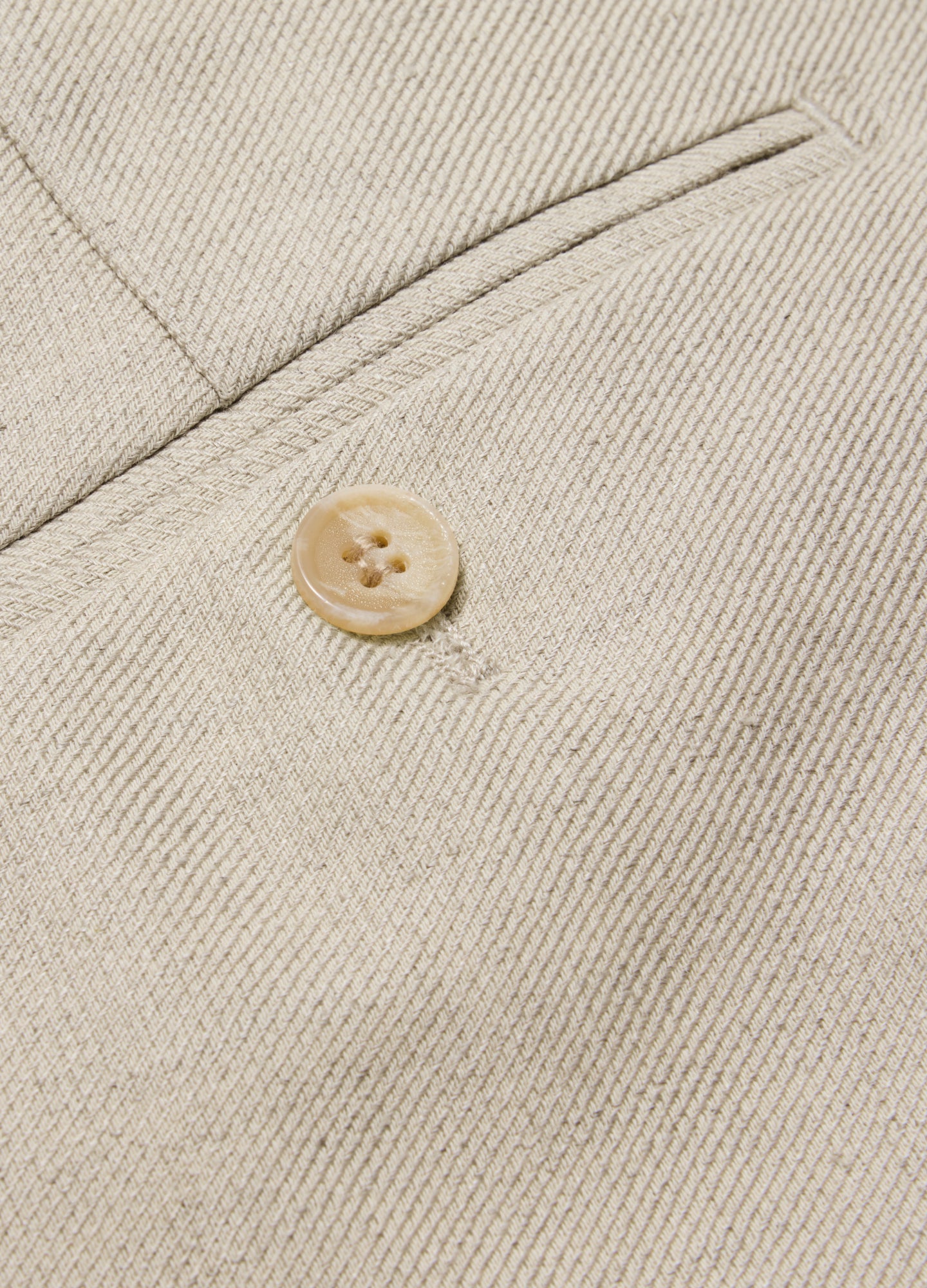 Linen Cotton Twill Shorts Natural