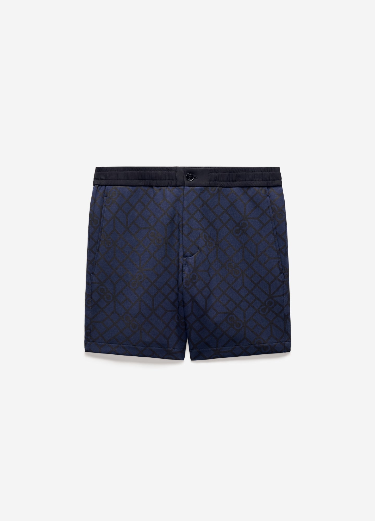 Monogram Print Sweatshorts Mid Blue