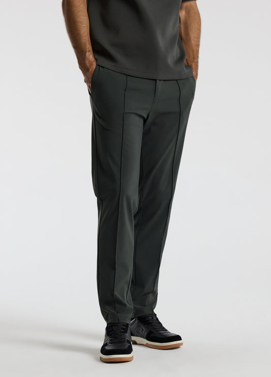 Technical Knit Pintucked Pants Khaki