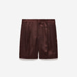 Tailored Twill Linen Blend Shorts Bourbon