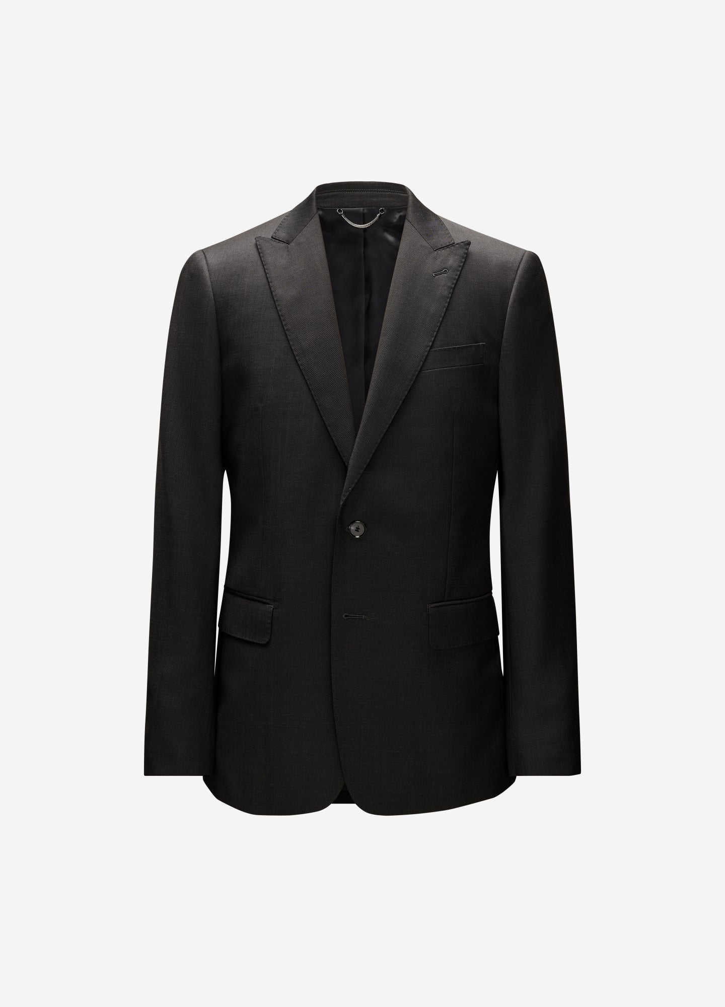 Wool Pinpoint Twill Jacket Char Combo