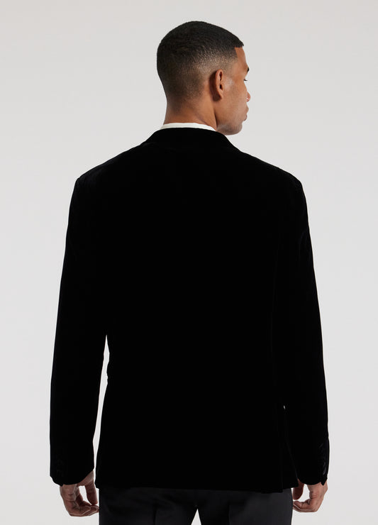 Velvet Tuxedo Jacket Black
