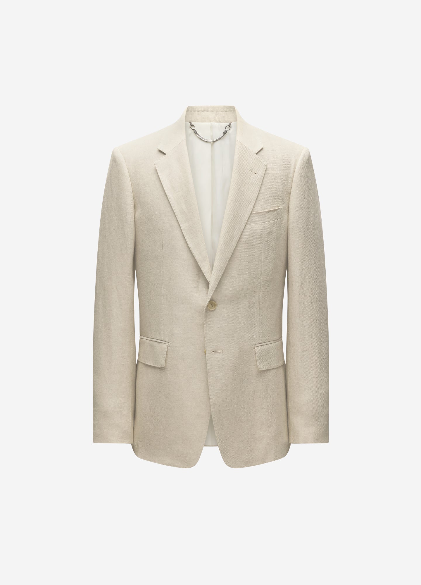 Linen Cotton Twill Suit Jacket Natural