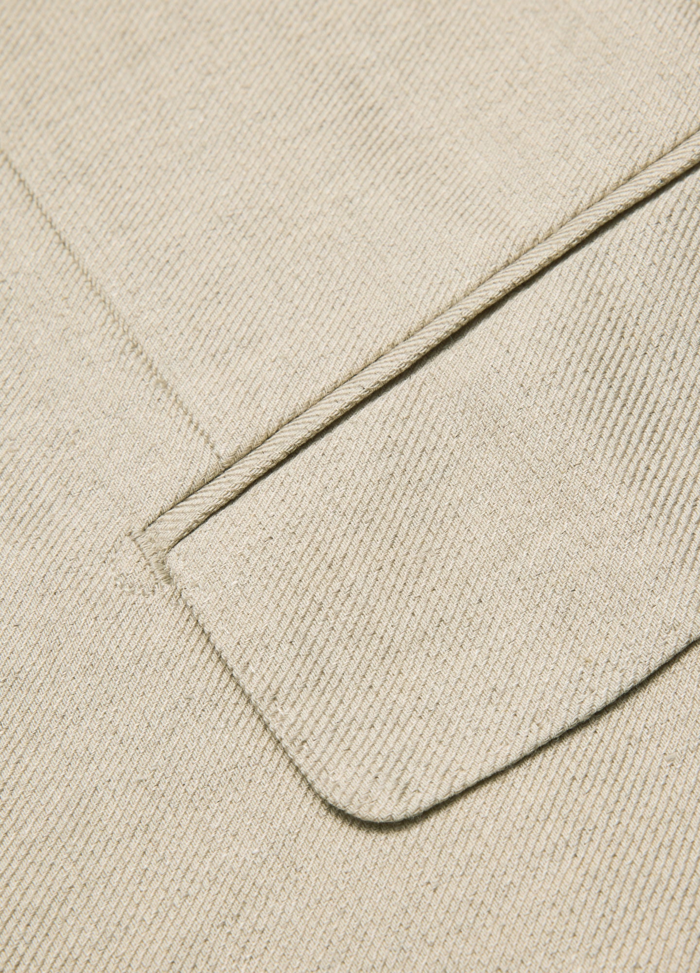 Linen Cotton Twill Suit Jacket Natural