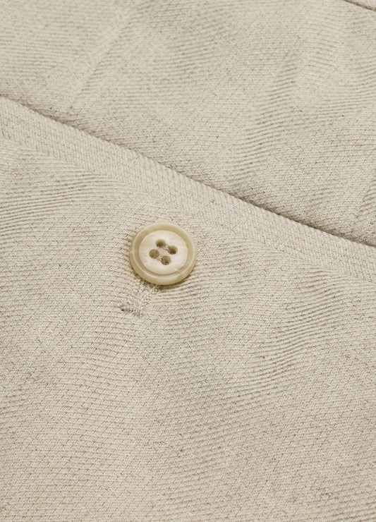 Linen Cotton Twill Suit Pants Natural