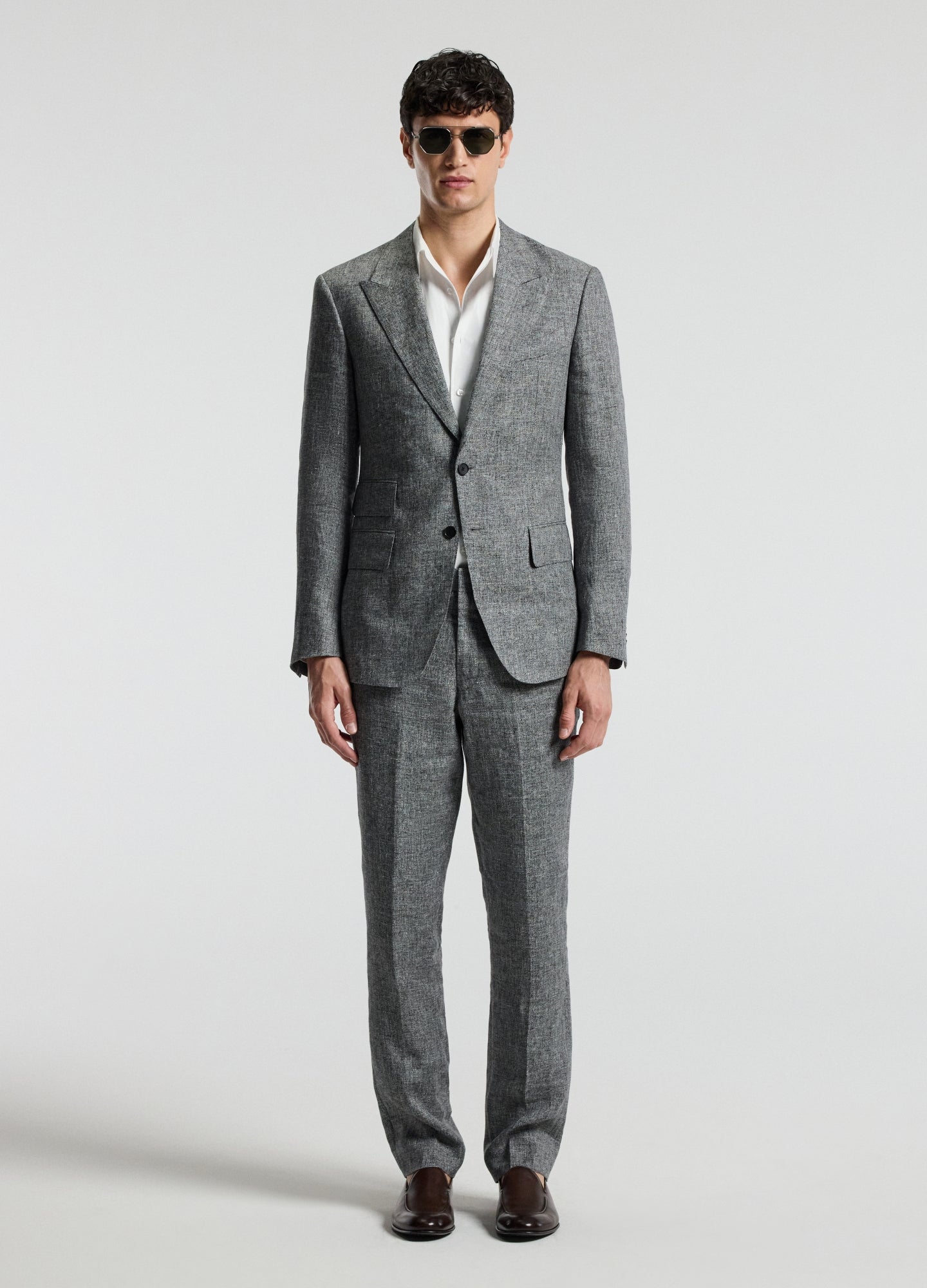 Melange Linen Suit Jacket Iron