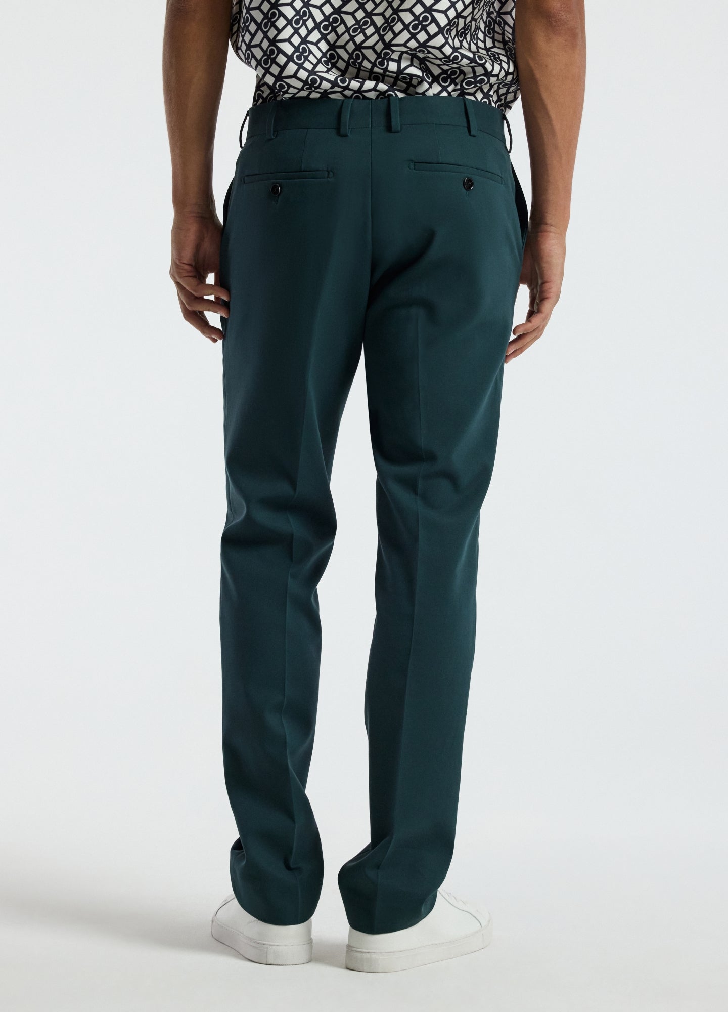 Double Crepe Suit Pants Hunter Green