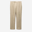 Slim Linen Wool Suit Pants Natural