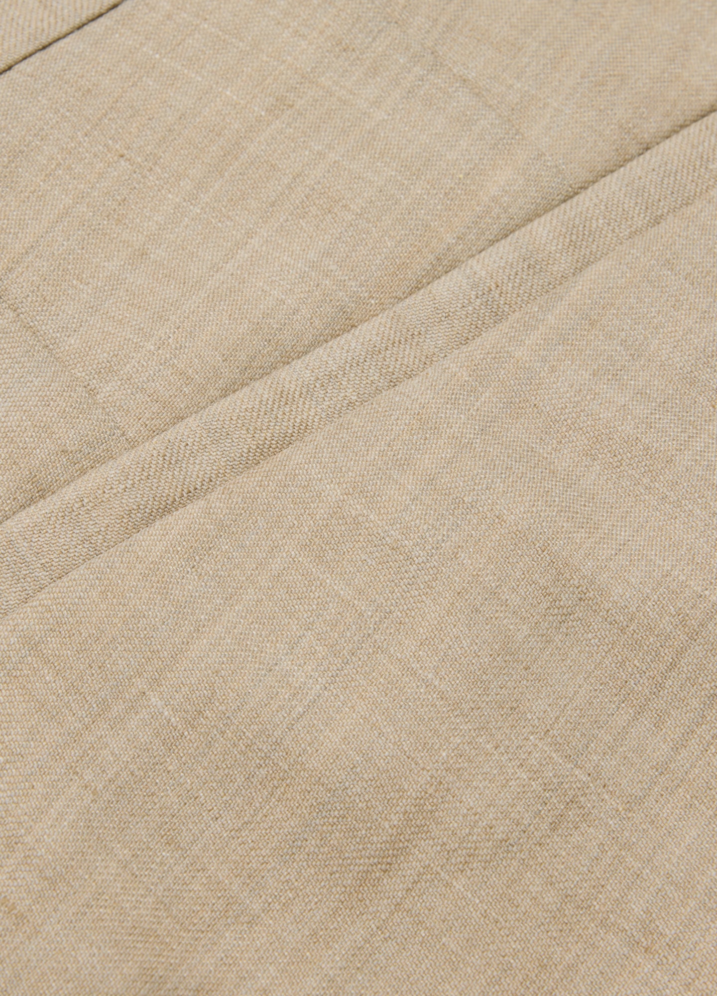 Slim Linen Wool Suit Pants Natural