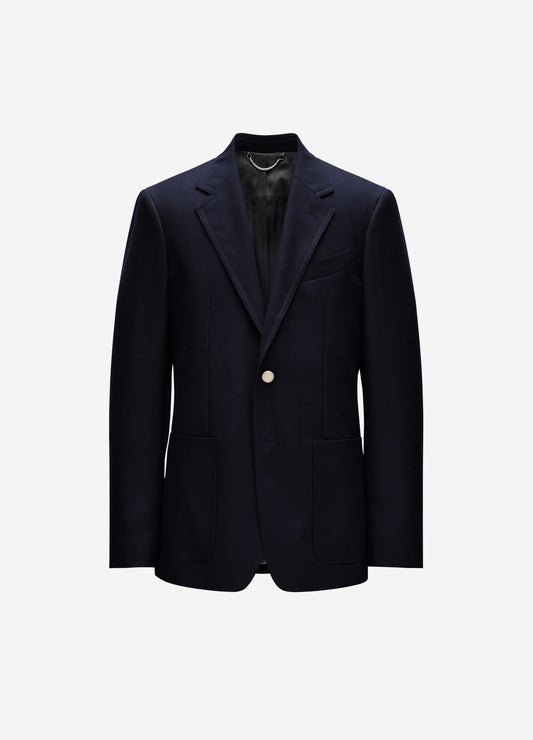 Tailored Wool Blazer Navy