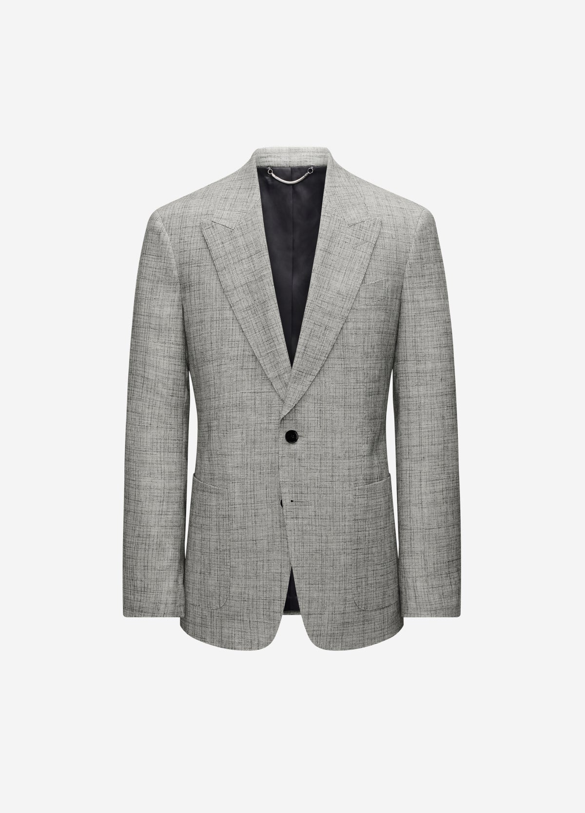 Crossweave Suit Jacket Silver